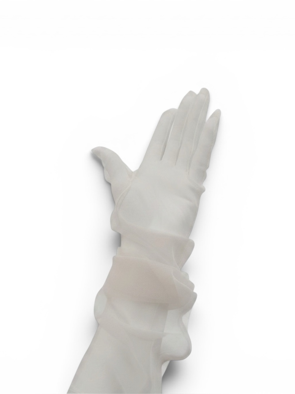 Elegant Sheer Champagne Gloves